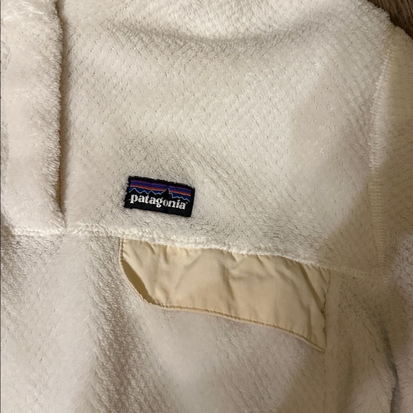 Patagonia Womens Re-Tool Snap-T Fleece Jacket Pullover cream size L - Picture 2 of 6
